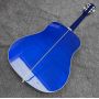 Custom GB Gibson Style Doves in Flight Viper Blue Acoustic Guitar, Flamed Maple Back Side, Accept Guitar OEM