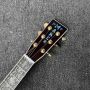 Custom 6 Strings Solid KOA Back Side Abalone Binding Acoustic Guitar with Customized Logo in Abalone