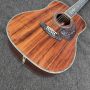 Custom 12 Strings Solid KOA Back Side Abalone Binding Acoustic Guitar with Customized Logo in Abalone