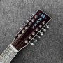 Custom 12 Strings Solid KOA Back Side Abalone Binding Acoustic Guitar with Customized Logo in Abalone