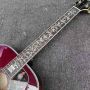 Custom Gibson Style 6 Strings Flamed Maple Back Side 43 Inch Jumbo Acoustic Guitar Life Tree Inlay in Cherry Sunburst