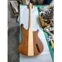 Custom 4 Strings Neck Through Body Rickenback Style Electric Guitar Bass without Hardware Rosewood Fingerboard Herringbone Binding 