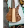 Custom 4 Strings Neck Through Body Rickenback Style Electric Guitar Bass without Hardware Rosewood Fingerboard Herringbone Binding 