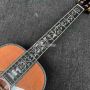 Custom O Body Solid Wood Back Side Folk Acoustic Guitar with Cedar Top, Accept Guitar OEM