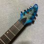 Custom High Quality 7 Strings Mayones Style Mahogany Body Electric Guitar Rock Guitar with Solid Burl Top Locking Tuner 
