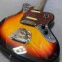Custom Fender Leopard Jaguar Style Electric Guitar in Sunburst, IN STOCK