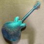 Stock GB Electric Guitar, Custom Gibson 335 Semi Hollow Body Style Electric Guitar with Metal Blue Finishing