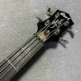 Custom Electric bass guitar with solid mahogany body, basswood neck, ebony fingerboard, 6 strings, right-handed, grey finish