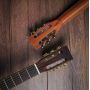 Custom Slot Head 12 Frets All Solid Mahogany Back Side OO Acoustic Guitar with Open Headstock Design