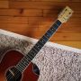 Custom Cherryburst Color Deep Body OM Style AAAAA Solid Indian Rosewood Back and Sides Acoustic Guitar with Armrest
