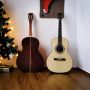 Custom O Style Parlor All Solid Wood Acoustic Guitar with 12 Frets Dovetail Joint Fishbone Binding Slotted Headstock