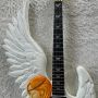 Custom Handcrafted Angel Beauty Girl Electric Guitar with Rose Inlay Body Abalone Flower Inlay Fretboard Gold Tremolo Bridge Whammy Bar