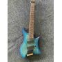 Custom Fanned Fret Headless 7 Strings Electric Guitar with Matte Ash Body Quartersawn Maple Neck Rosewood Fingerboard Stainless Steel Rounded Fret Ends Three-Way Switch