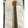 Custom Alem Style 4 Strings Neck Through Body Bass Guitar Brown Ash Body, 5-Layer Maple Neck, Chrome Hardware, Abalone Inlay