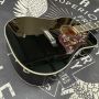 Custom 41 Inch Solid Spruce Top GB Gibson Style Hummingbird Acoustic Guitar in Black