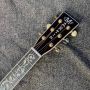Custom Deluxe D45 ALL SOLID WOOD Acoustic Guitar in Sunburst, Solid Rosewood Back Side