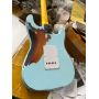 Custom Fender Stratocaster Strat Style Lefty Handed Relic Electric Guitar in Green with Rosewood Fingerboard Maple Neck Accept Guitar OEM